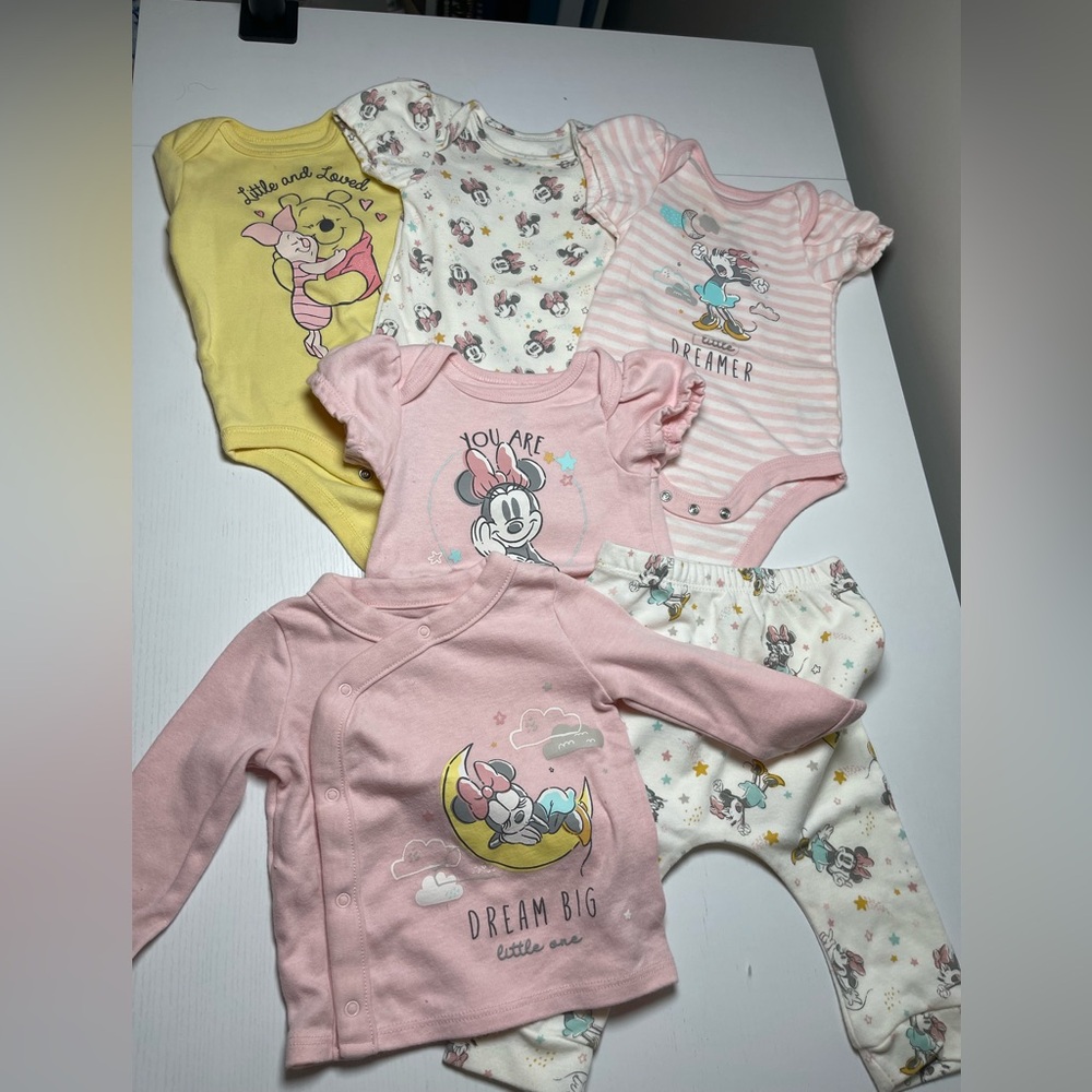 Disney Baby Clothing Bundle 0-6 Month Assortment